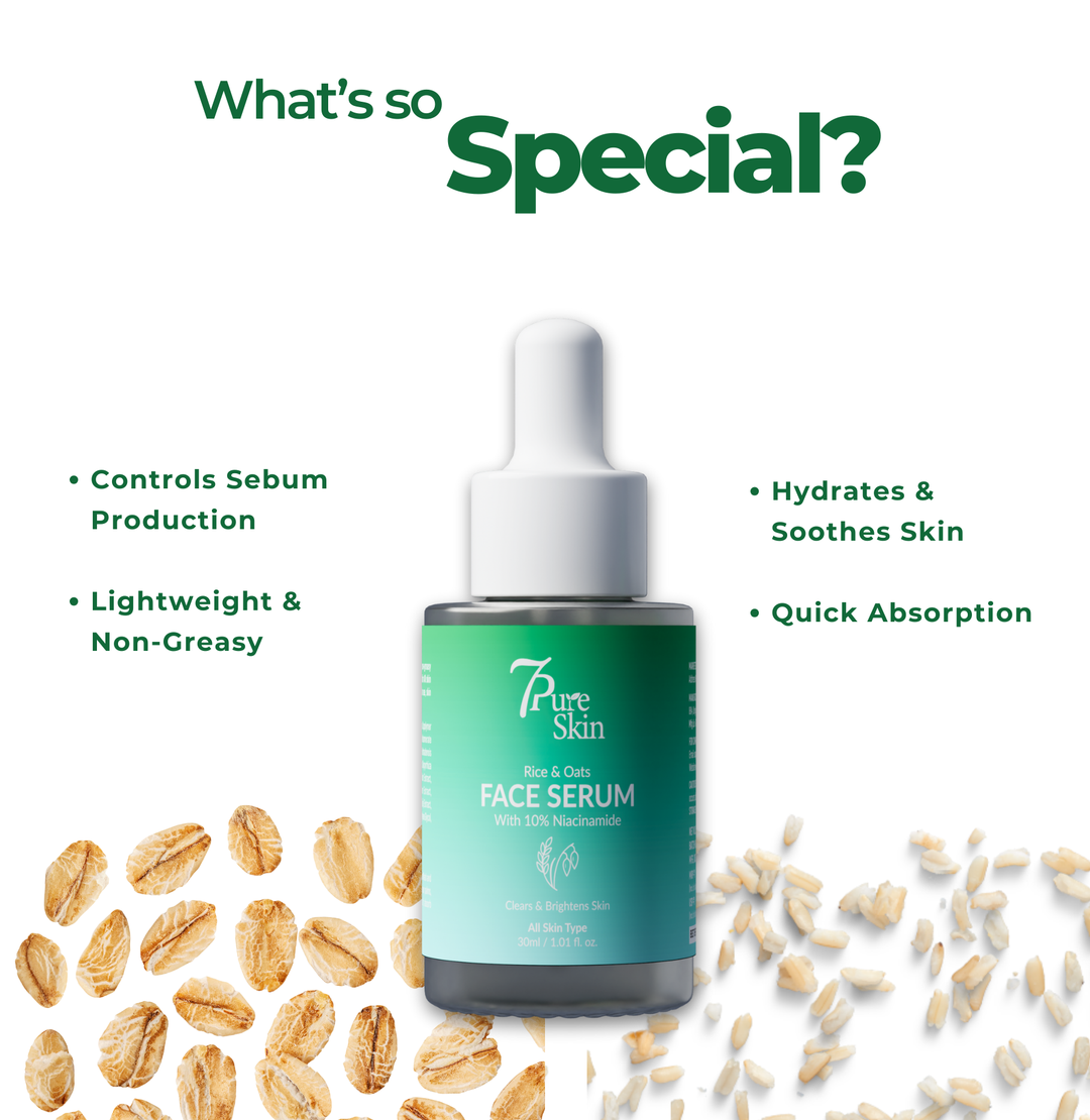 Skin Rice & Oats 10% Niacinamide Face Serum with Hyaluronic Acid – 30ml