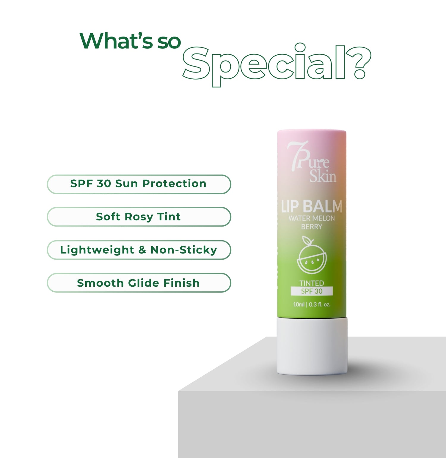 Skin SPF 30 Tinted Watermelon & Berry Lip Balm – Hydrating & Protective