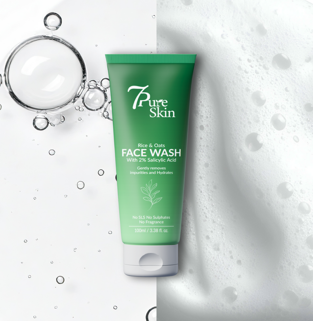 Skin | 2% Salicylic Acid Face Wash with Rice & Oats | Anti-Acne, Gentle Exfoliation & Oil Control – 100ml